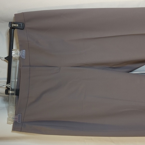 Lafayette 148 Barrow Pants Wool Blend Lavender Gray Straight leg front zip - Picture 2 of 9